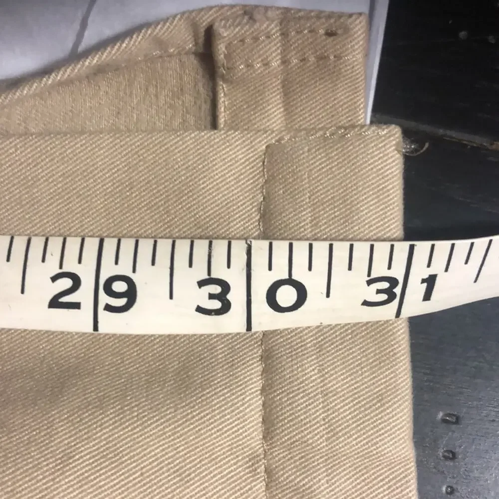 Barn coat stand collar patch elbow Khaki Lands' End 100% cotton 44 R